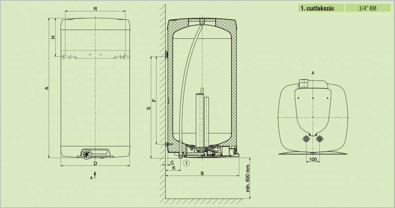 OKHE 160 SMART 160 literes okos villanybojler