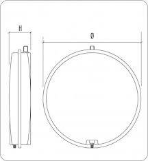 VCP387-18, 18 literes fűtési lapos kerek tágulási tartály