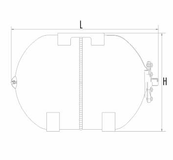 VAO100, 100 literes fekvő hidrofor tartály