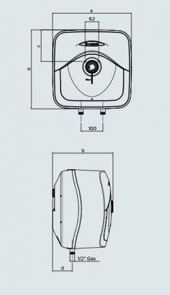 Ariston AN RS 30/3 EU, 30 literes felső elhelyezésű villanybojler (3100339)