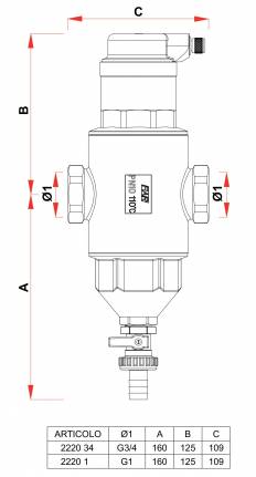 FAR Combifar levegő és iszapleválasztó 3/4