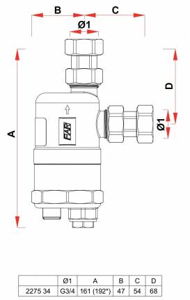 FAR Kompakt fehér sarok mágneses iszapleválasztó 3/4