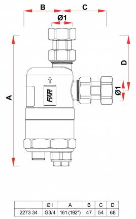 FAR Kompakt sarok mágneses iszapleválasztó 3/4