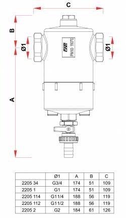 FAR mágneses iszapleválasztó 1 1/4''