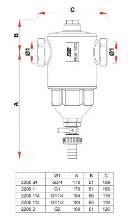 FAR iszapleválasztó 1 1/2''