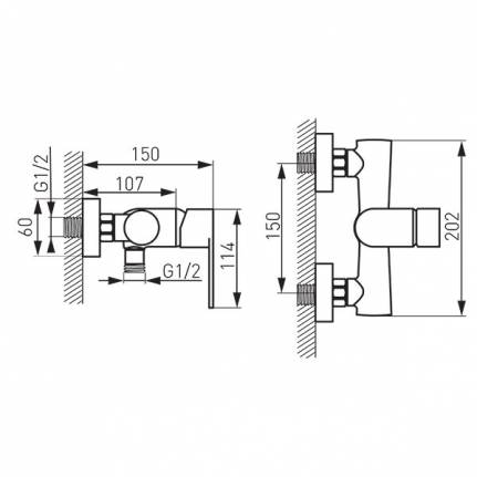Ferro Algeo zuhany csaptelep, zuhanyszett nélkül BAG7