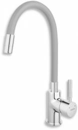 Ferro Zumba álló mosogató csaptelep flexibilis kifolyócsővel, ezüst BZA4S