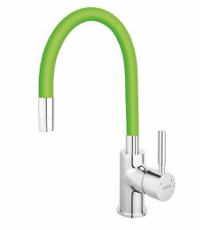 Ferro Zumba álló mosogató csaptelep flexibilis kifolyócsővel, zöld BZA4G