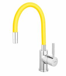 Ferro Zumba álló mosogató csaptelep flexibilis kifolyócsővel, sárga BZA4C