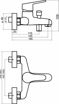 Novaservis Titania Iris New kádtöltő csaptelep 94420/1,0